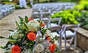 Garden Patio wedding at Oak Brook Hills