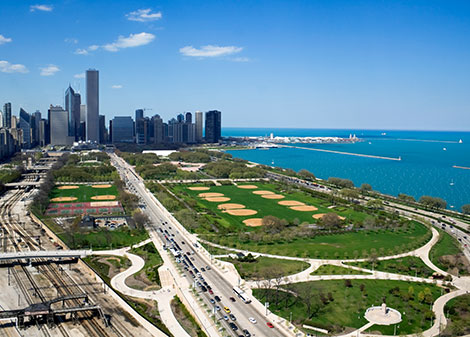 Grant Park at Downtown Chicago
